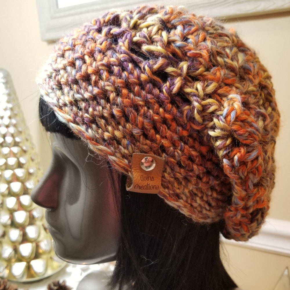 NWT Handmade Crochet Chunky 3-Way Unisex Beret